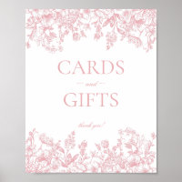 Panneau chinois rose Vintage Cartes et cadeaux flo