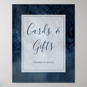 Poster Panneau Ciel céleste avec cartes-cadres et cadeaux