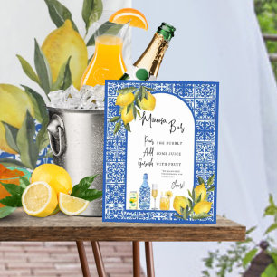 Poster Panneau citrons et carrelage méditerranéen Douche