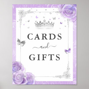 Poster Panneau Clair Pâte en Argent Cartes et Cadeaux