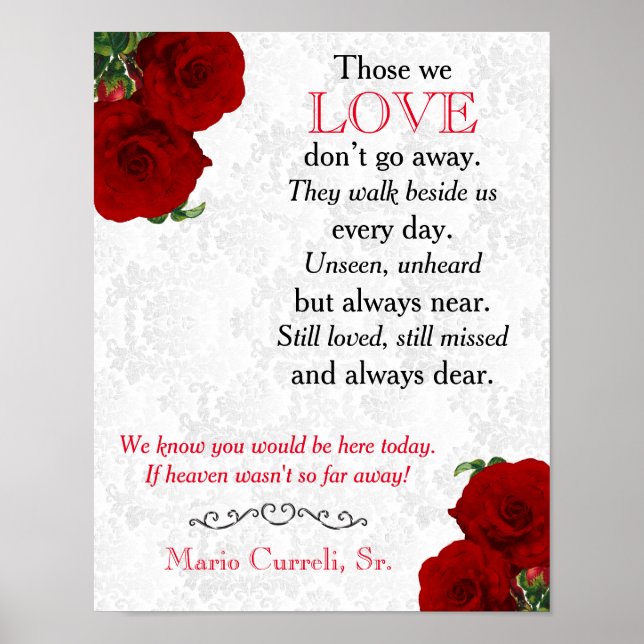 Poster Panneau commémoratif 2 - Mariage de la rose rouge  (Devant)