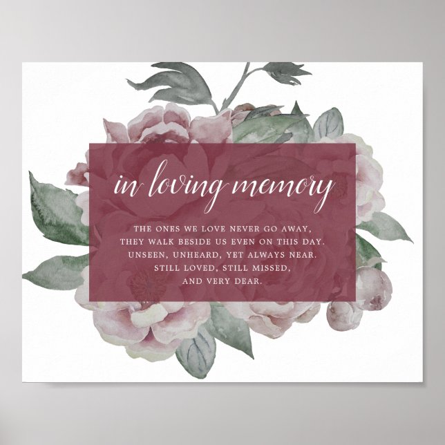 Poster Panneau commémoratif de mariage de jardin anglais (Devant)