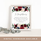 Panneau commémoratif de mariage Radiant Bloom