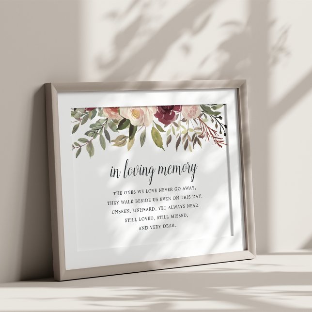 Poster Panneau commémoratif de mariage Rustic Bloom (Créateur téléchargé)