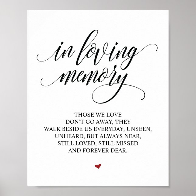 Poster Panneau commémoratif en souvenir aimant (Devant)