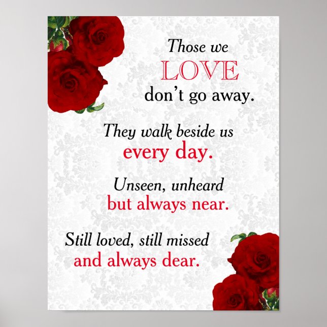 Poster Panneau commémoratif - Mariage de la rose rouge fo (Devant)