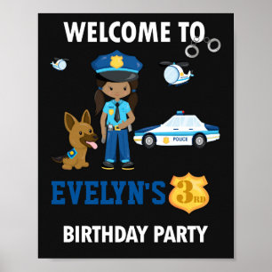 Poster Panneau d'accueil de la police
