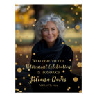 Panneau d'accueil de retraite moderne avec photo