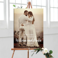 Panneau d'accueil mariage avec photo