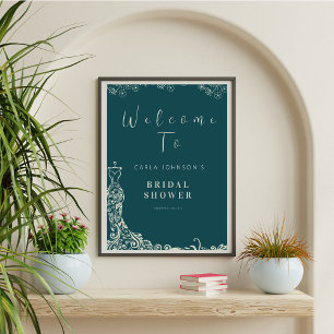 Poster Panneau d'accueil mariage fleuri