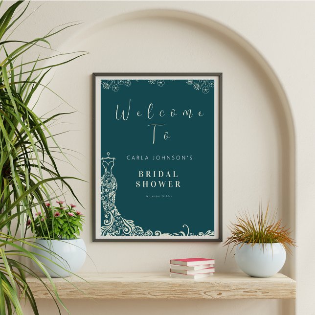 Poster Panneau d'accueil mariage fleuri (Créateur téléchargé)