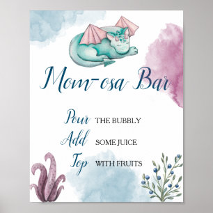 Poster Panneau d'affichage du bar Mimosa de la maman drag