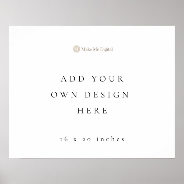 Poster Panneau d'affichage horizontal 20x16 pouces (Devant)