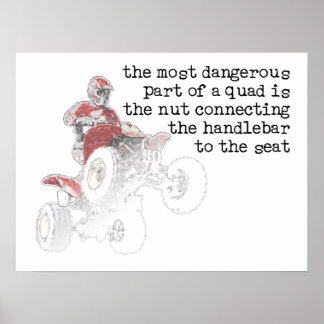 Poster Panneau d'affiche de l'affiche de l'ATV Quad Nut