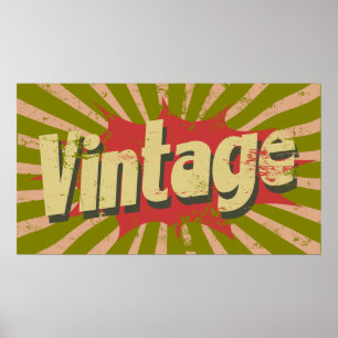 Poster Panneau d'affiche en spirale rétro vintage
