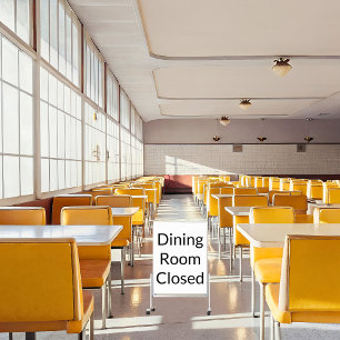 Poster Panneau d'affiche minimaliste fermé de la salle à 