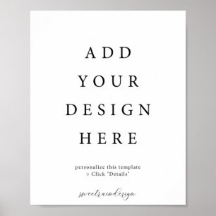 Poster Panneau d'affiche verticale 8x10"