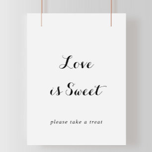 Poster Panneau d'amour de calligraphie moderne est doux