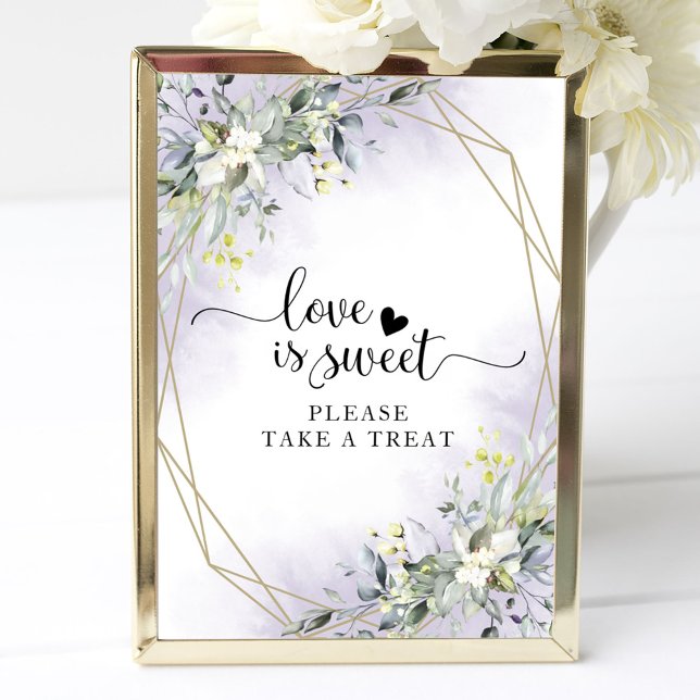 Poster Panneau d'amour géométrique de verdure Eucalyptus  (Créateur téléchargé)