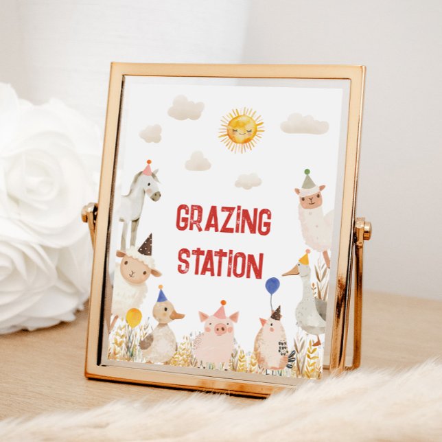 Poster Panneau d'anniversaire de la ferme de la station d (Créateur téléchargé)