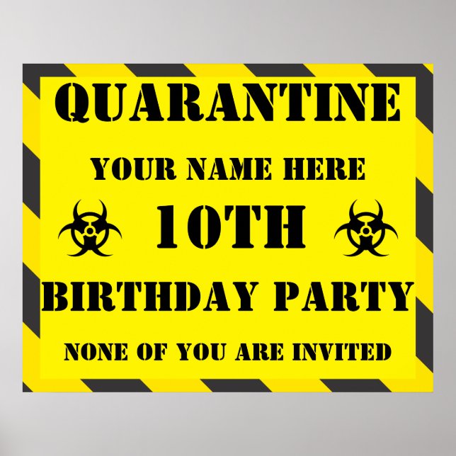 Poster Panneau d'anniversaire de la quarantaine (Devant)