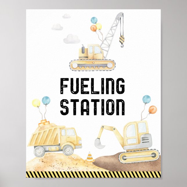 Poster Panneau d'anniversaire de la station de ravitaille (Devant)