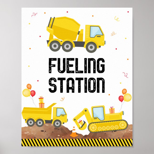 Poster Panneau d'anniversaire de la station de ravitaille (Devant)