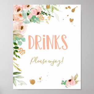 Poster Panneau d'anniversaire Drinks Cheers Miss Onederfu