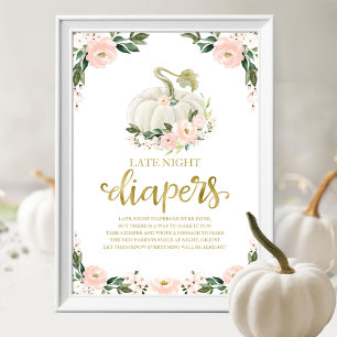 Poster Panneau de Baby shower des plongeurs de nuit citro