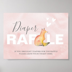Poster Panneau de baby shower pour un tirage au sort de c