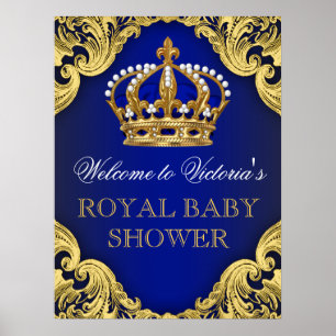 Poster Panneau de Baby Shower Prince