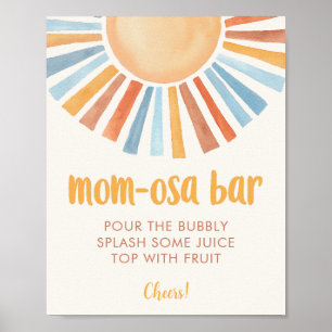 Poster Panneau de baby shower Sunshine sun maman-osa