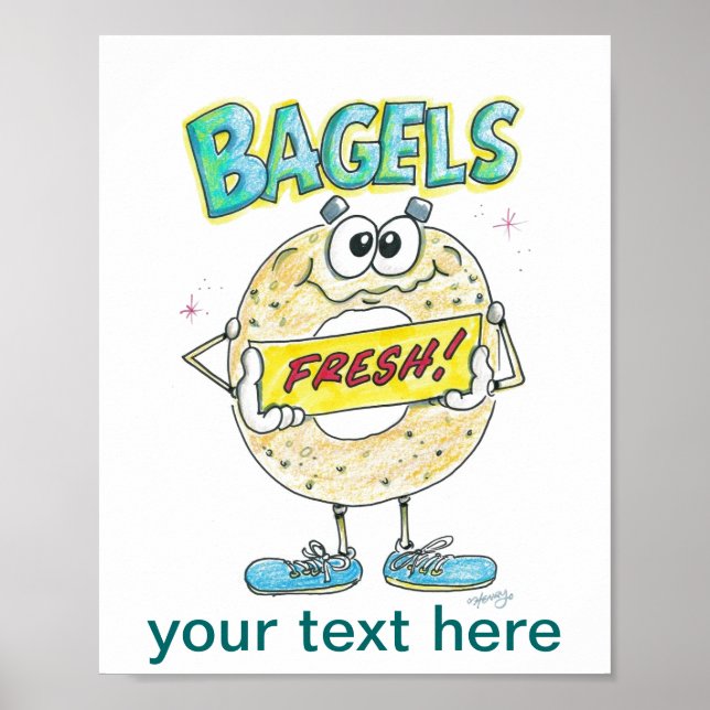 Poster Panneau de Bagel frais (Devant)
