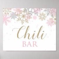 Panneau de bar à chili pour anniversaire de Winter