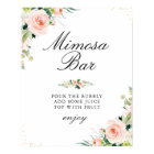 Panneau de bar à mimosas pour une douche de mariée