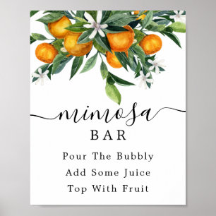 Poster Panneau de bar Citrus Mimosa