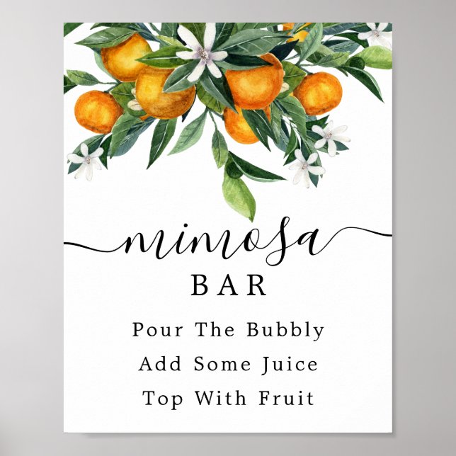 Poster Panneau de bar Citrus Mimosa (Devant)