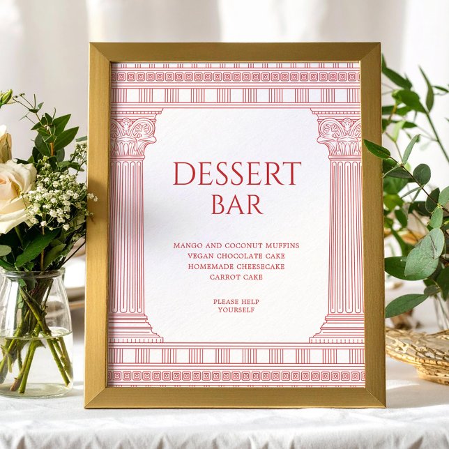 Poster Panneau de bar dessert pour la fête de déesse (Créateur téléchargé)