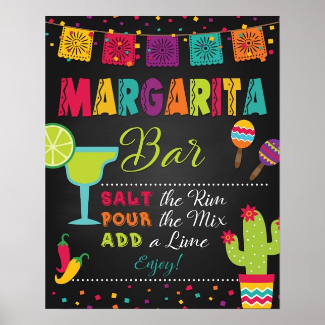 Poster Panneau de bar Margarita (Devant)