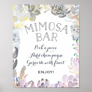 Poster Panneau de bar Mimosa succulent