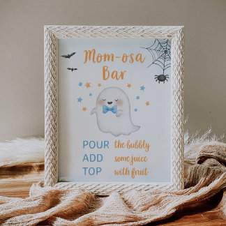 Poster Panneau de bar Momosa Little Boo Boy Halloween en
