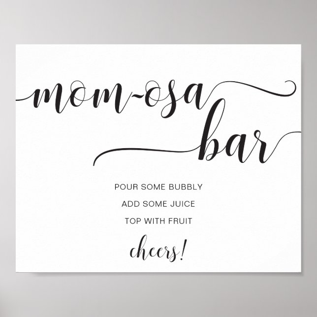 Poster Panneau de bar Momosa minimal moderne Leyton (Devant)