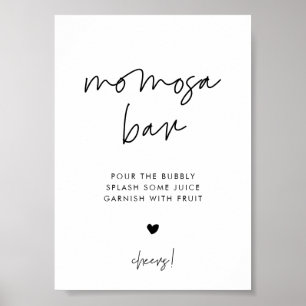 Poster Panneau de bar Momosa minimaliste moderne
