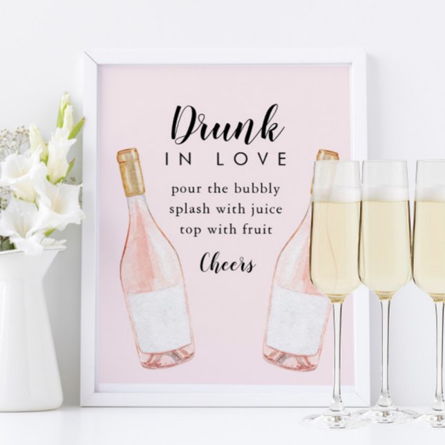 Poster Panneau de bar pétillant pour enterrement de vie d (Créateur téléchargé)