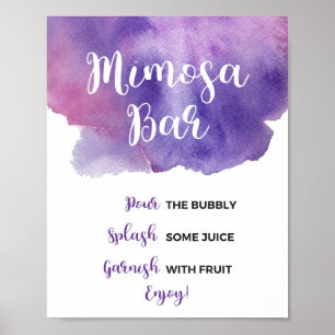 Poster Panneau de barre mimosa violette