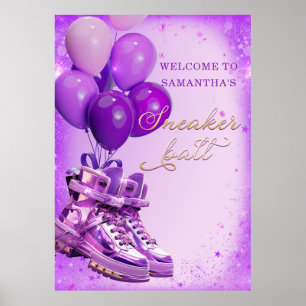 Poster Panneau de bienvenue à une fête d'anniversaire pou