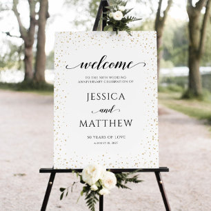 Poster Panneau de Bienvenue Anniversaire de Mariage Confe
