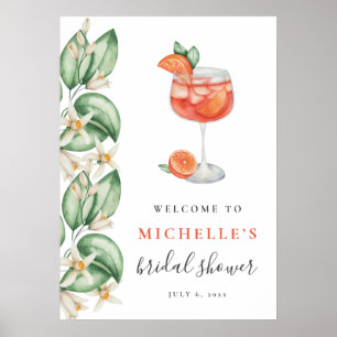 Poster Panneau de bienvenue Aperol Spritz Orange pour la 