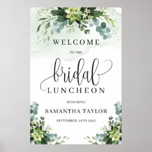 Poster Panneau de bienvenue au luncheon de mariage avec p