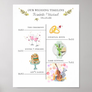 Poster Panneau de bienvenue au programme du mariage